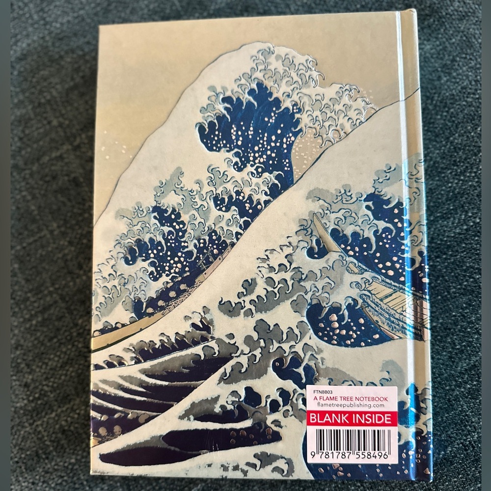 Flame Tree Notebook – Featuring Hokusai’s The Great Wave 🌊